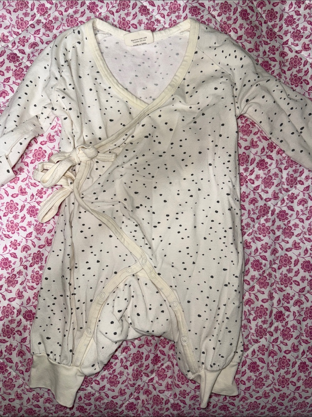 Viverano Neutral Baby Kimono-style Romper 3-6M